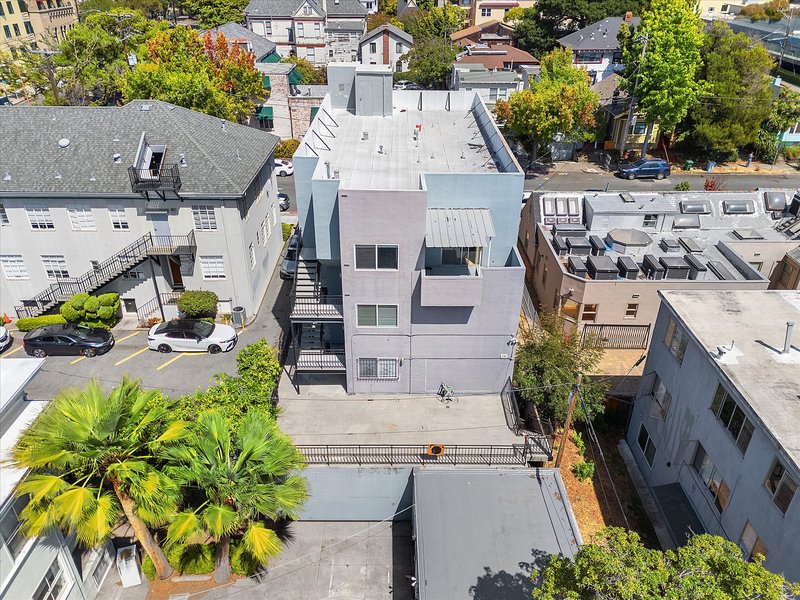 The rear elevation from above