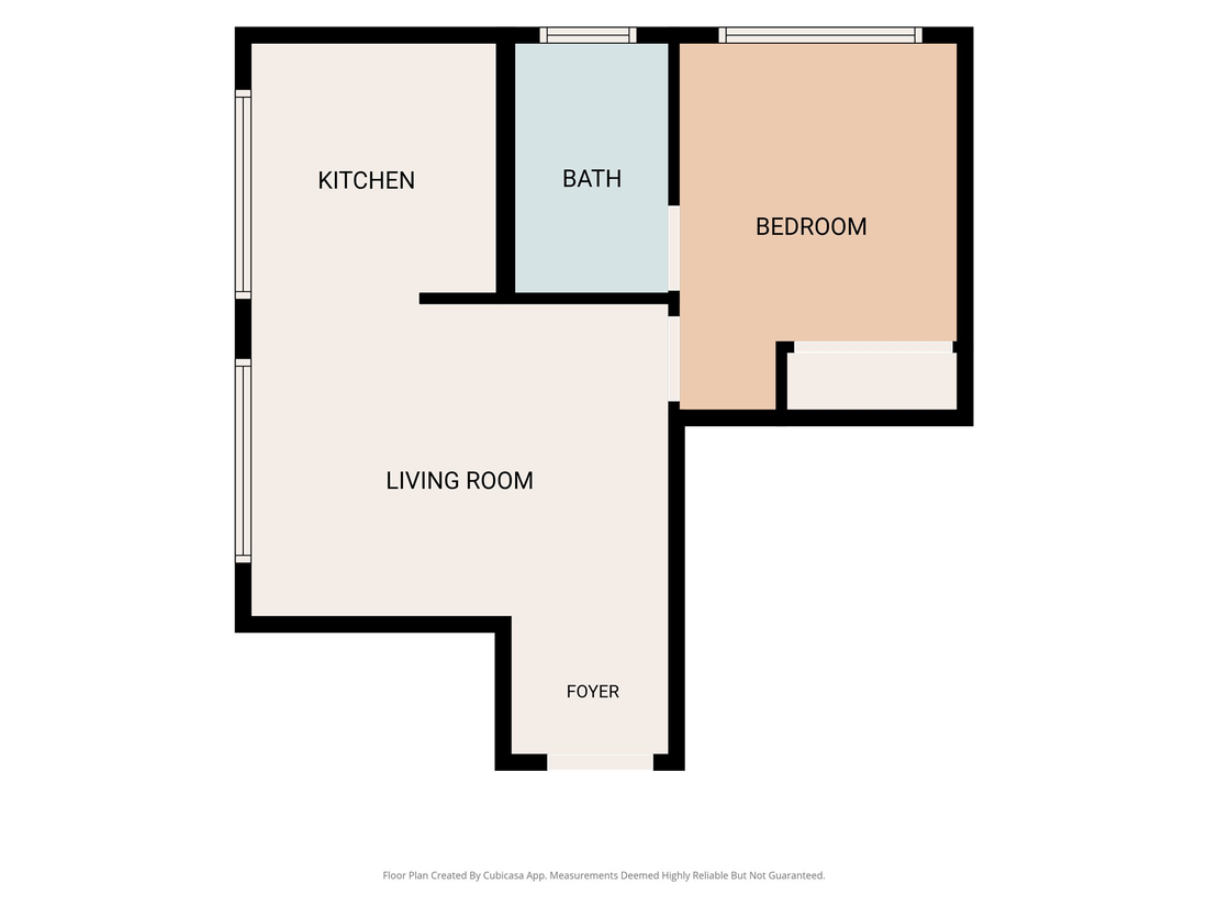 Floor plan, One bedroom, unit A